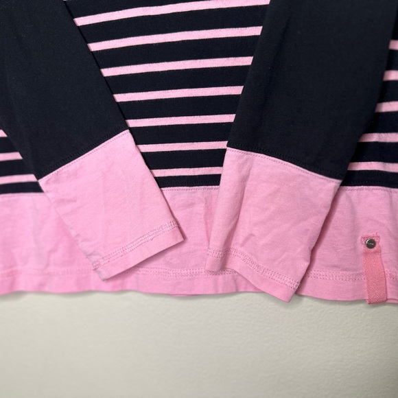 Vintage 90’s LAUREN RALPH LAUREN Top Long Sleeves Black/Pink Stripes Size PM - Picture 8 of 9
